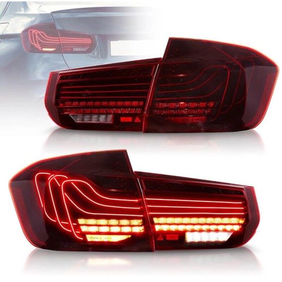 Πισινά Φανάρια Set Για Bmw 3 F30 11-18 Sedan CSL M3 F80 / Laser Look Red/Crystal Vland Πισινά Φανάρια Set Για Bmw 3 F30 11-18 Sedan CSL M3 F80 / Laser Look Red/Crystal Vland