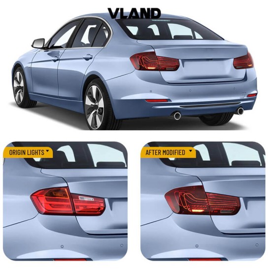Πισινά Φανάρια Set Για Bmw 3 F30 11-18 Sedan CSL M3 F80 / Laser Look Red/Crystal Vland Πισινά Φανάρια Set Για Bmw 3 F30 11-18 Sedan CSL M3 F80 / Laser Look Red/Crystal Vland