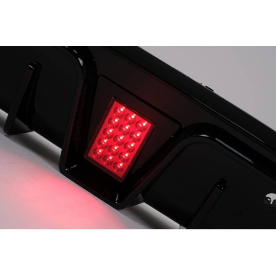 Diffuser Πίσω Προφυλακτήρα Για Mercedes-Benz C-Class W205 14-20 Sedan Brabus Look Με Μαύρες Μπούκες