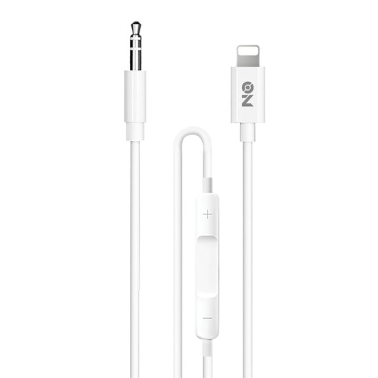 Καλώδιο Ήχου Aux 3.5mm Σε Lightning Λευκό 1m ON Mobile Accessories 1 Τεμάχιο