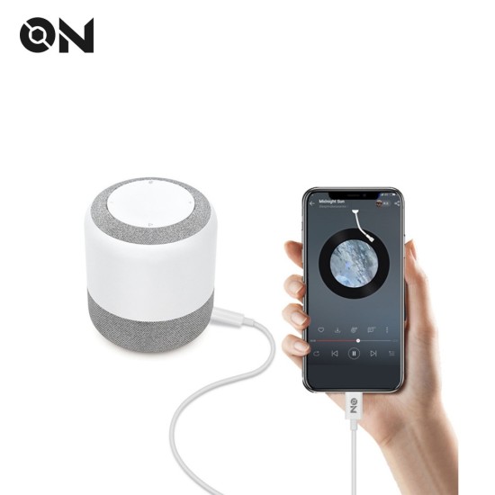 Καλώδιο Ήχου Aux 3.5mm Σε Lightning Λευκό 1m ON Mobile Accessories 1 Τεμάχιο