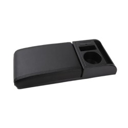 Πρόσθετος Τεμπέλης / Υποβραχιόνιο Αυτοκινήτου Με Ποτηροθήκη & Χώρο Αποθηκευσής & 2 Θύρες Usb Μαύρο Universal