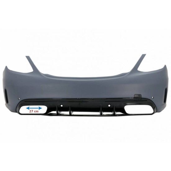 Πισινός Προφυλακτήρας Για Mercedes-Benz C-Class W205 Sedan 14-21 Amg C63s Facelift Look