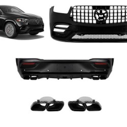 Body kit Για Mercedes-Benz GLE Coupe C167 2019-2023 GLE63s Amg Look Black Edition Με Μάσκα & Μπούκες Μαύρες