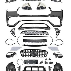 Body kit Για Mercedes-Benz GLE Coupe C167 2019-2023 GLE63s Amg Look Black Edition Με Μάσκα & Μπούκες Μαύρες