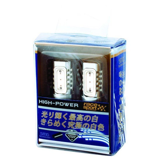 Λάμπες Led P21W Μονοπολικές BA15S 12volt 6 watt Racesport Κόκκινες 2 Τεμάχια