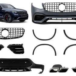 Body Kit Για Mercedes-Benz GLC Coupe C253 2015-2019 GLC63Amg Look Με Προφυλακτήρες, Μάσκα, Μπούκες, Προεκτάσεις Φτερών