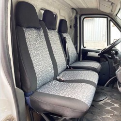 Καλύμματα Υφασμάτινα Για Φορτηγάκια Μονό-Διπλό Μαύρο-Γκρι Σετ 7 Τεμάχια