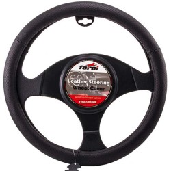 Κάλυμμα Τιμονιού Αυτοκινήτου Δερμάτινο Με Τρυπητό Μαύρο Small 36cm Κάλυμμα Τιμονιού Αυτοκινήτου Δερμάτινο Με Τρυπητό Μαύρο Small 36cm