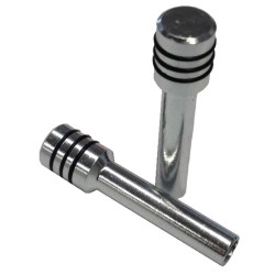 Ασφάλειες Πόρτας Αλουμινίου Universal Ασημί Με Μαύρες Ρίγες 22000 2 Τεμάχια