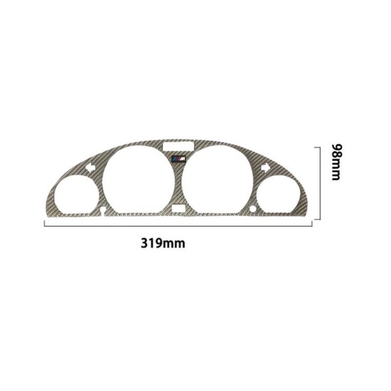Διακοσμητική Επένδυση Καντράν Για Bmw 3 E46 99-05 ///M 3D Carbon Ασημί