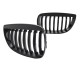 Καρδιές Μάσκας Για Bmw 1 E81 / E82 / E87 / E88 04-07 Μαύρο Ματ 2 Τεμάχια