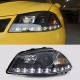 Μπροστινά Φανάρια Set Για Seat Ibiza 6L 02-08 DRL Μαύρα H1/H1 Sonar