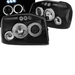 Μπροστινά Φανάρια Set Για Nissan Navara D22 01-04 Angel Eyes & Led Μαύρα H1/H1 Manual JunYan Μπροστινά Φανάρια Set Για Nissan Navara D22 01-04 Angel Eyes & Led Μαύρα H1/H1 Manual JunYan