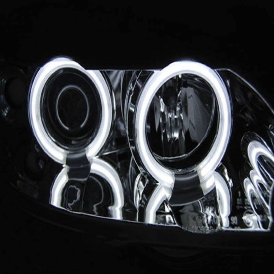 Μπροστινά Φανάρια Set Για Opel Astra G 97-04 ccfl Angel Eyes Χρωμίου H1/H1 Sonar