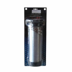 Κολάρο Φυσούνα Πλαστικό Εύκαμπτο Φ75mm 1m Ασημί