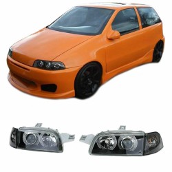 Μπροστινά Φανάρια Set Για Fiat Punto 93-99 Angel Eyes Μαύρα H1/H1 Depo Μπροστινά Φανάρια Set Για Fiat Punto 93-99 Angel Eyes Μαύρα H1/H1 Depo
