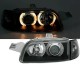 Μπροστινά Φανάρια Set Για Fiat Punto 93-99 Angel Eyes Μαύρα H1/H1 Depo