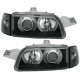 Μπροστινά Φανάρια Set Για Fiat Punto 93-99 Angel Eyes Μαύρα H1/H1 Depo