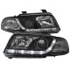 Μπροστινά Φανάρια Set Για Audi A4 B5 94-98 DRL Μαύρα H1/H1 Sonar