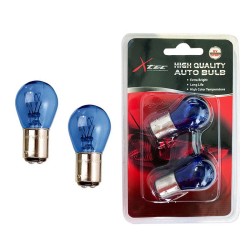 Λάμπες Αλογόνου S25 P21/5W BAY15D 12V Διπολική Blue Glass Supewhite 6000k X-Tec 2 Τεμάχια Λάμπες Αλογόνου S25 P21/5W BAY15D 12V Διπολική Blue Glass Supewhite 6000k X-Tec 2 Τεμάχια