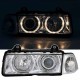 Μπροστινά Φανάρια Set Για Bmw 3 E36 90-99 Sedan / Compact / Touring Angel Eyes Χρωμίου H7/H7 Depo