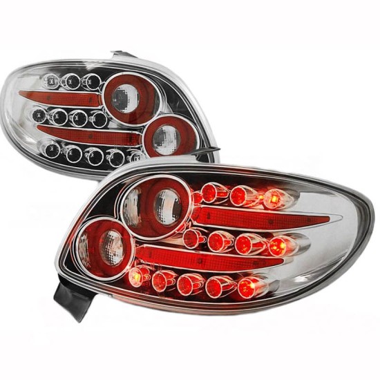 Πισινά Φανάρια Set Για Peugeot 206 98-07 Led Χρωμίου LH Group