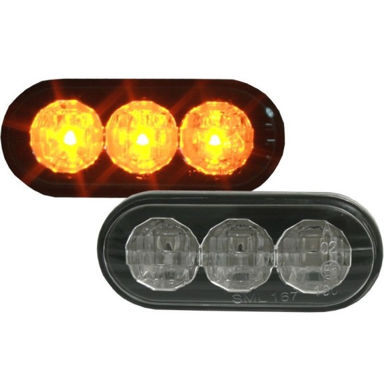 Πλαϊνά Φλας Φτερού Για VW Golf / Polo / Bora / Passat / Vento / Seat Ibiza / Cordoba 3 Led Black 2 Τεμάχια