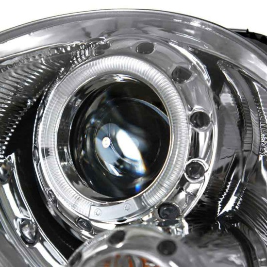 Μπροστινά Φανάρια Set Για Mini Cooper (R55/56/57/58/59) 06-13 Angel Eyes Χρωμίου H9 Με Μοτέρ JunYan