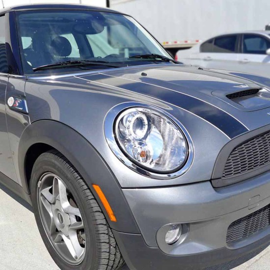 Μπροστινά Φανάρια Set Για Mini Cooper (R55/56/57/58/59) 06-13 Angel Eyes Χρωμίου H9 Με Μοτέρ JunYan