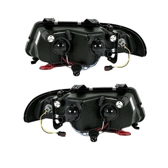 Μπροστινά Φανάρια Set Για Audi A4 B5 94-98 Angel Eyes Χρωμίου H1/H1 Sonar