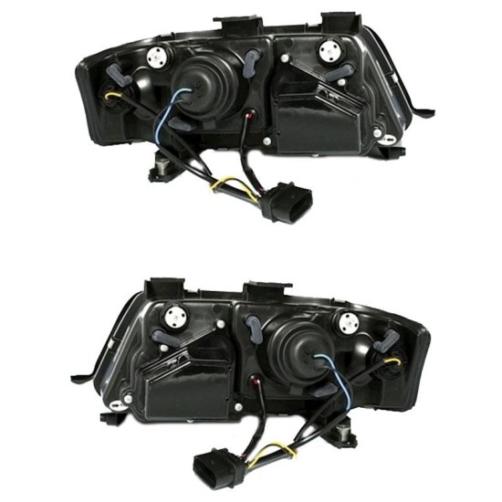 Μπροστινά Φανάρια Set Για Audi A6 4B 97-01 DRL Μαύρα H1/H1 Sonar