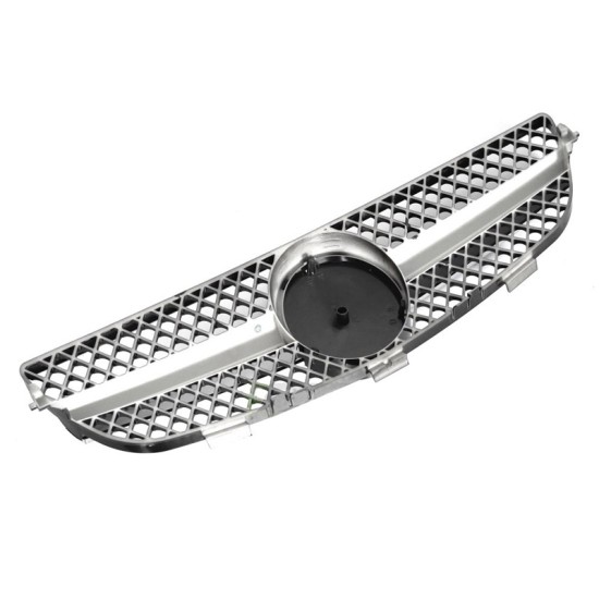 Μάσκα Για Mercedes-Benz CLK-Class W209 03-09 Amg Look Με Μονή Γρίλια Μαύρο/Χρώμιο 1 Τεμάχιο