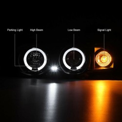 Μπροστινά Φανάρια Set Για Bmw 3 E46 Sedan/Caravan 99-01 Angel Eyes Μαύρα H1/H1 Manual Sonar Μπροστινά Φανάρια Set Για Bmw 3 E46 Sedan/Caravan 99-01 Angel Eyes Μαύρα H1/H1 Manual Sonar