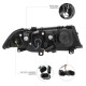 Μπροστινά Φανάρια Set Για Bmw 3 E46 Sedan/Caravan 99-01 Angel Eyes Μαύρα H1/H1 Manual Sonar