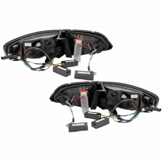 Πισινά Φανάρια Set Για Audi A4 B8 08-11 Avant Led Bar Κόκκινο/Crystal Litec