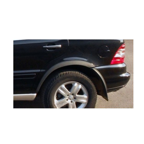 Πλαινά Φτερά Για Mercedes-Benz ML-Class W163 97-05 Από Ανοξείδωτο Ατσάλι Μαύρα Ματ 4 Τεμάχια