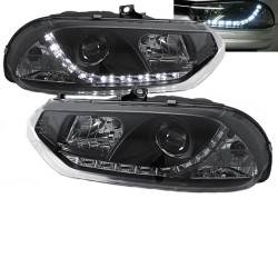 Μπροστινά Φανάρια Set Για Alfa Romeo 156 97-03 DRL Μαύρα H1/H1 Sonar