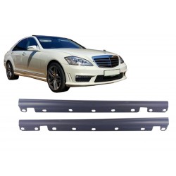 Πλαινά Μασπιέ Για Mercedes-Benz S-Class W221 06-13 Amg S65 Look Long Από Abs Πλαστικό 2 Τεμάχια