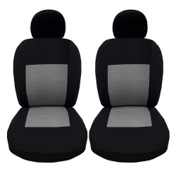 Καλύμματα Μπροστινών Καθισμάτων Υφασμάτινα Prime Μαύρο-Γκρι Ζευγάρι 6 Τεμάχια 11704