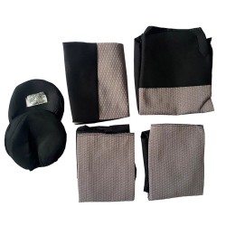 Καλύμματα Μπροστινών Καθισμάτων Υφασμάτινα Prime Μαύρο-Γκρι Ζευγάρι 6 Τεμάχια 11704