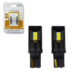 Λάμπες Led T10 12volt 2 Led Λευκό Canbus W5W Auto GS 600664 2 Τεμάχια