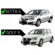 Μπροστινά Φανάρια Set Για Vw Golf V (5) 03-08 / Jetta GTI R32 Look Projectors Μαύρα H7/H7 Με Μοτέρ Depo