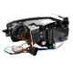 Μπροστινά Φανάρια Set Για Vw Golf VIΙ (7) 12-17 TRU DRL U-Type GTI Μαύρα H7/H1 Με Μοτέρ Sonar