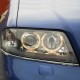 Μπροστινά Φανάρια Set Για Audi A6 4B 97-01 Angel Eyes Μαύρα H7/H7 depo