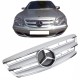 Μάσκα Για Mercedes-Benz S-Class W220 02-05 Amg Look Με 3 Γρίλιες Ασημί/Χρώμιο 1 Τεμάχιο