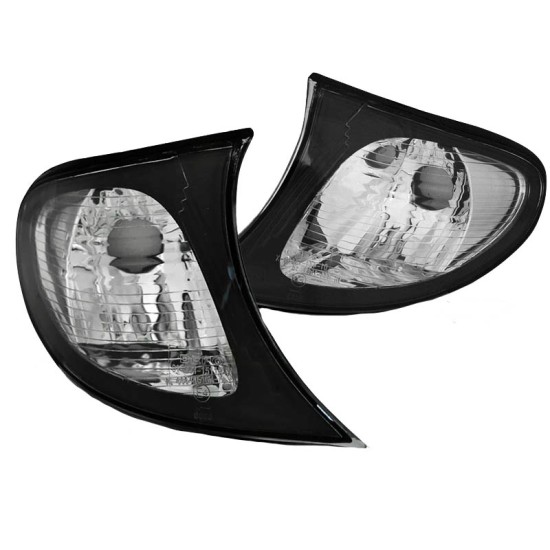 Μπροστινά Φλας Για Bmw 3 E46 01-05 Sedan/Touring Μαύρα/Clear Depo
