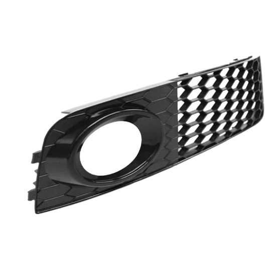 Δίχτυ Προφυλακτήρα Εμπρός Πλαινό Για Audi A4 B8 08-11 Γυαλιστερό Μαύρο Αριστερό & Δεξί 2 Τεμάχια