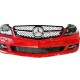 Μάσκα Για Mercedes-Benz C-Class W204 07-14 Amg C63 Look Με Μονή Γρίλια Μαύρο/Χρώμιο 1 Τεμάχιο