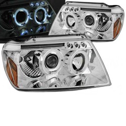 Μπροστινά Φανάρια Set Για Jeep Grand Cherokee 99-05 WJ Angel Eyes & Led Χρωμίου H1/H1 Manual JunYan Μπροστινά Φανάρια Set Για Jeep Grand Cherokee 99-05 WJ Angel Eyes & Led Χρωμίου H1/H1 Manual JunYan